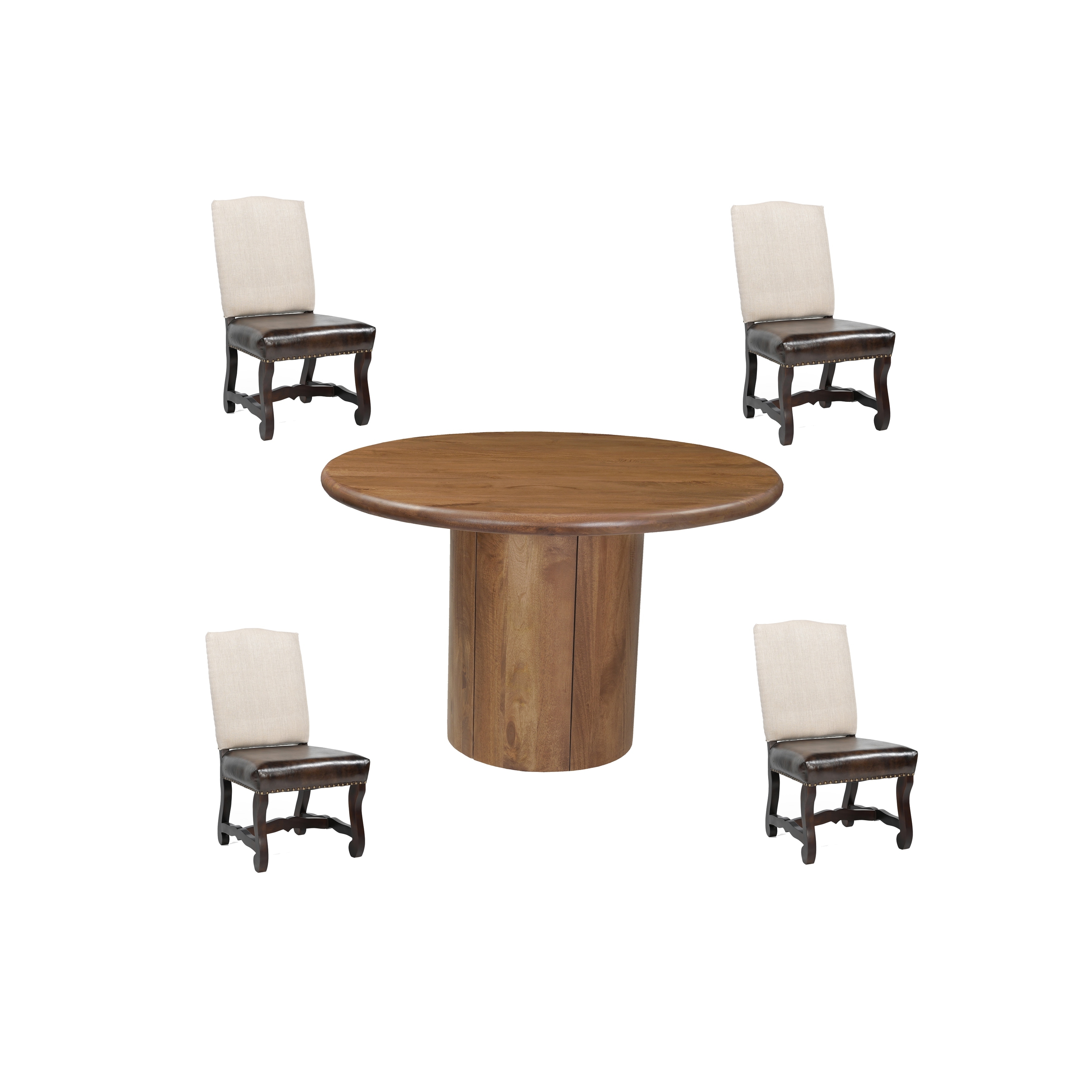 Ava 5-piece Solid Wood Dining Set