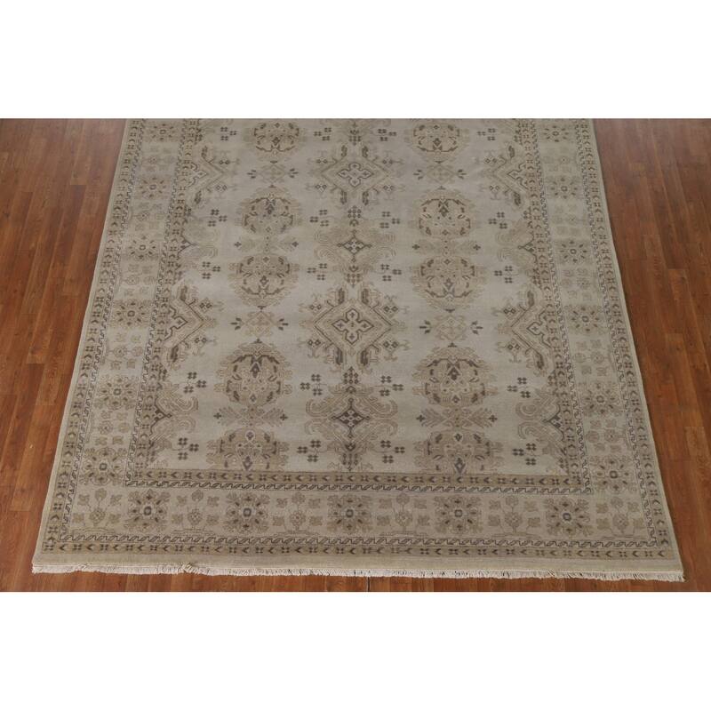 Oushak Living Room Area Rug Handmade Wool Carpet - 8'1"x 10'0"