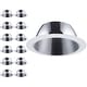 preview thumbnail 21 of 26, 12-Pack 6 Inch Recessed Can Light Trim, Metal Step Baffle Trim Silver