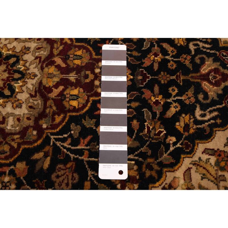 ECARPETGALLERY Hand-knotted Mirzapur Black Wool Rug - 2'6 x 12'0