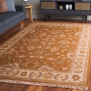 SAFAVIEH Couture Handmade Sumak Flatweave Serafima Traditional Oriental Wool Rug with Fringe