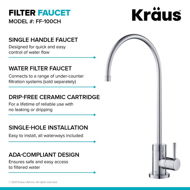Kraus Purita Drinking Water Dispenser Beverage Kitchen Faucet