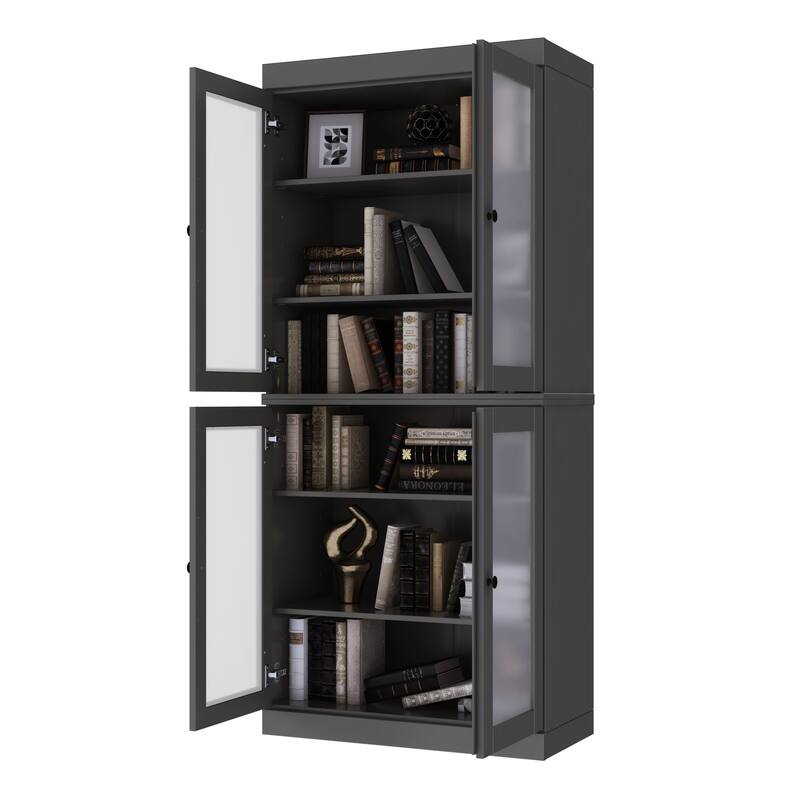 100% Solid Wood 6-Shelf Bookcase with Optional Doors by Palace Imports