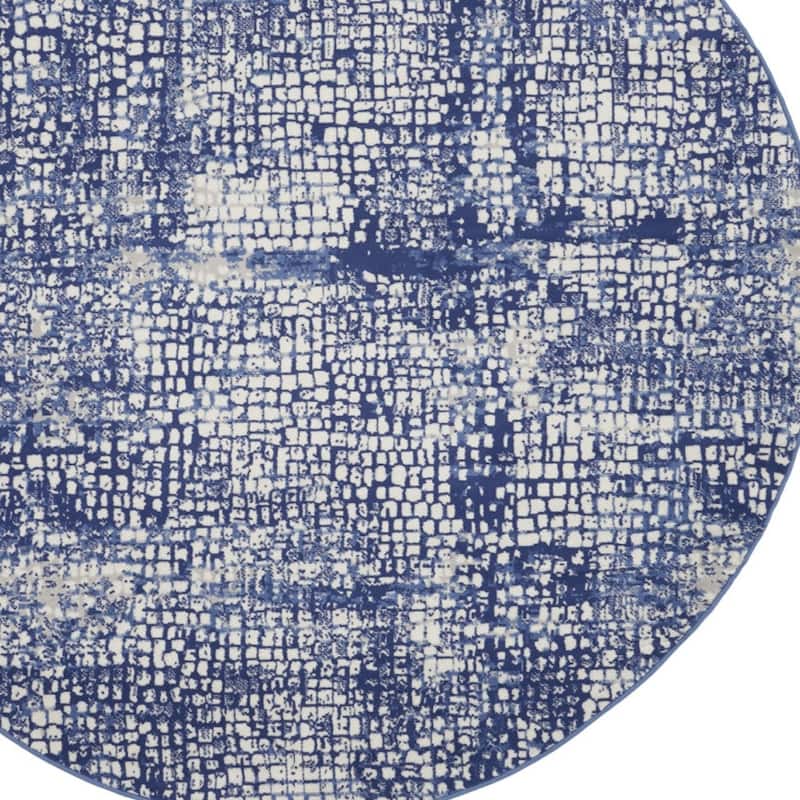 Power Loomed Geometric Abstract Modern Stain Resistant Area Rug - 60' X '60' X '0.39