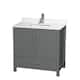 Option Dark Gray / White Quartz Top / Brushed Chrome