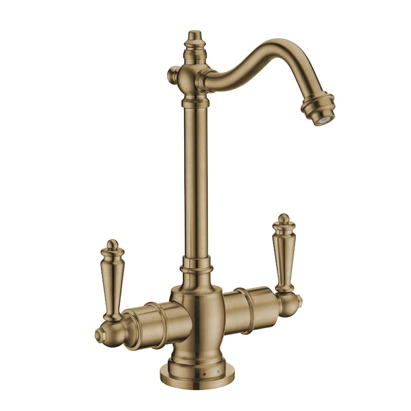 Whitehaus Forever Hot Point of Use Traditional Hot and Cold Water - Antique Brass