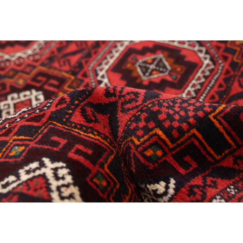 ECARPETGALLERY Hand-knotted Teimani Red Wool Rug - 3'7 x 6'4