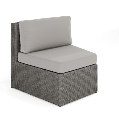 Martha Stewart Rattan Modular Patio Curved Sectional Seat - 33"W x 31"D x 30"H
