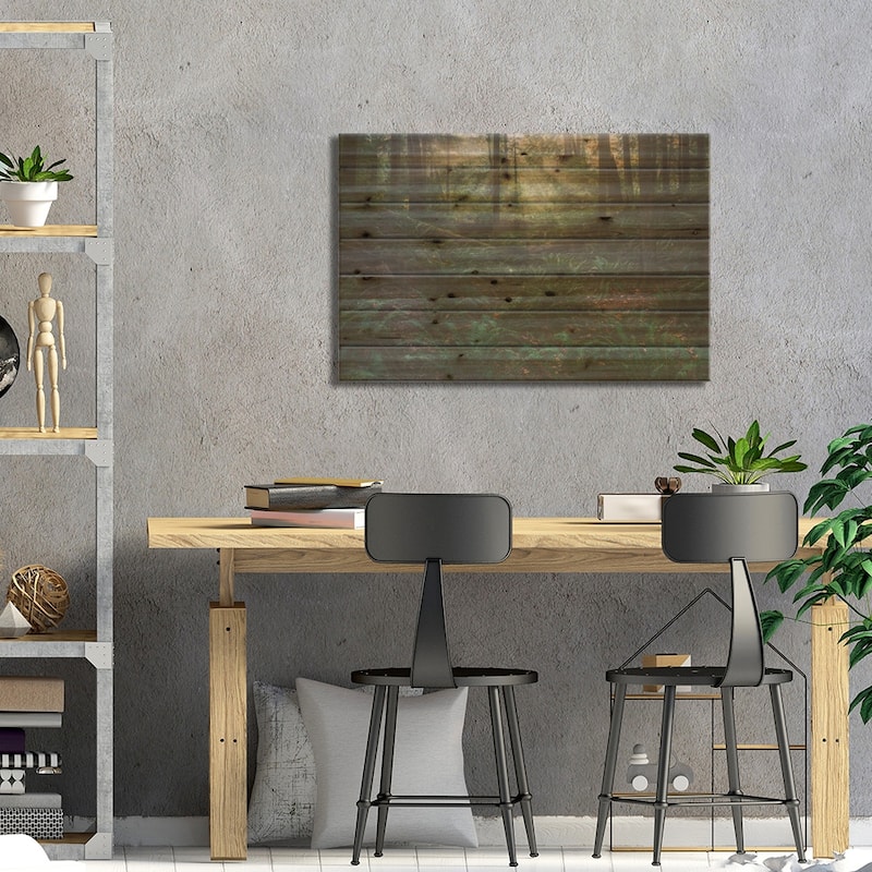Among The Ferns Print On Wood by Louis Ruth - Multi-Color