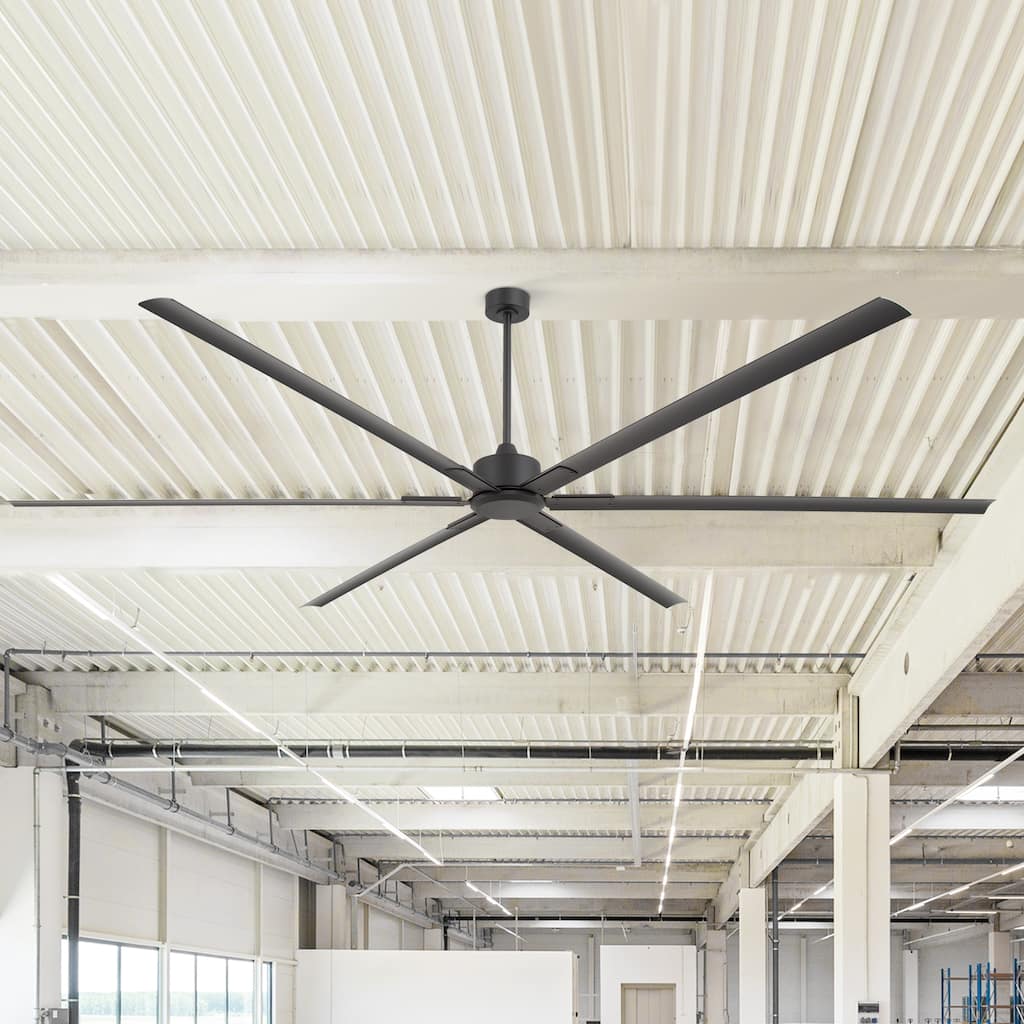 120" Indsutrial Extra Larger HVLS Commercial Ceiling Fan with Remote and Aluminum Blades