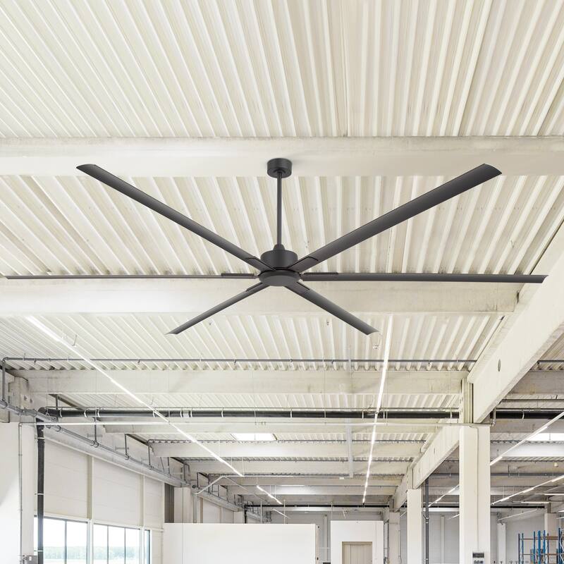 Large 72"/84"/96"/120" Black Ceiling Fan with Remote without Light-6/8 Aluminum Blades