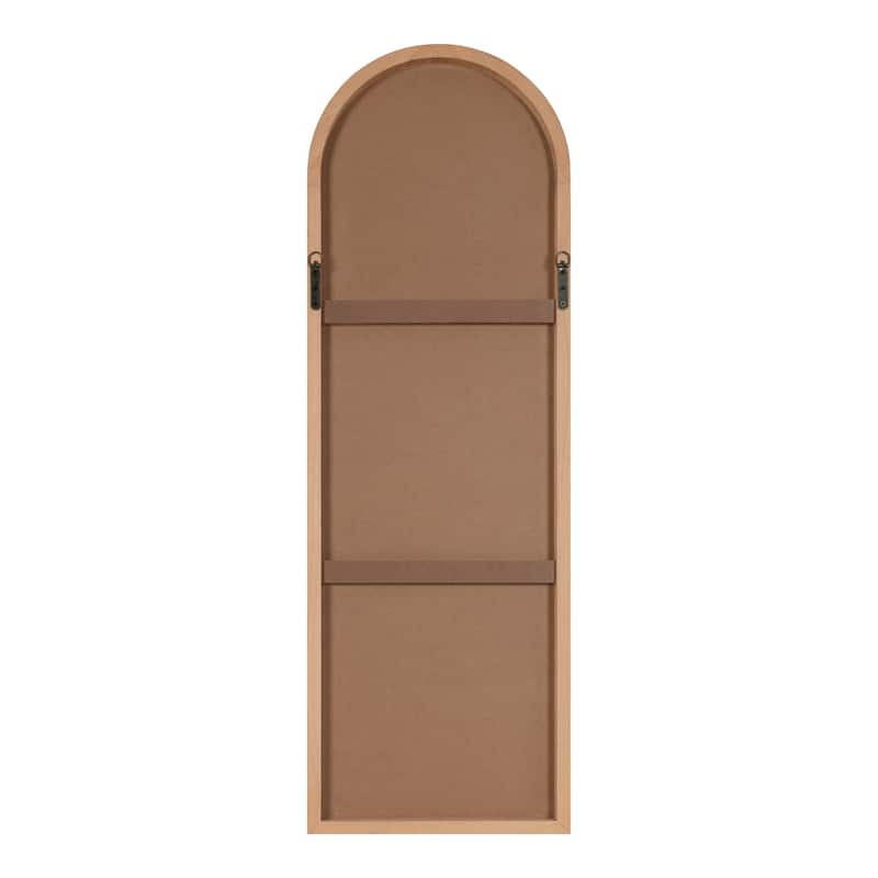 Kate and Laurel Nordlund Beechwood Frame Full-length Arch Wall Mirror - 16x48