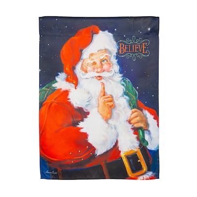 12.5 in. x 18 in. Believe Suede Garden Flag - Multicolor - 12.5 in x 18 in