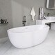preview thumbnail 3 of 7, Acrylic Free Standing Tub - Classic Oval Shape Soaking Tub