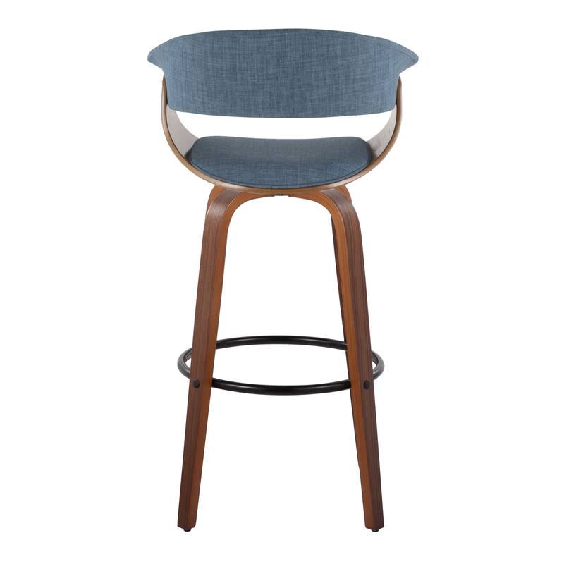 Carson Carrington Sauda 30" Fixed-Height Bar Stool with Bent Wood Legs (Set of 2)