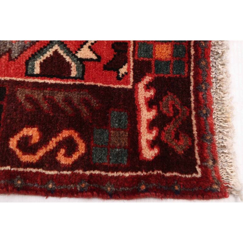 ECARPETGALLERY Hand-knotted Andelz Light Red Wool Rug - 3'5 x 9'7