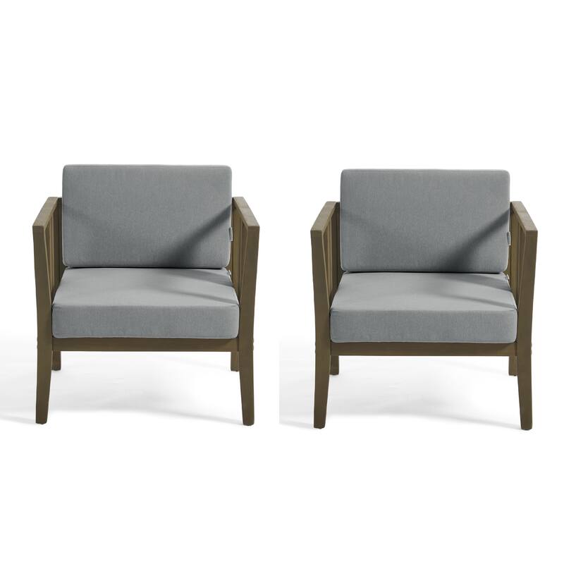 Outdoor Teak Solid Wood Patio Furniture Set Loveseat Armchair Table Collection