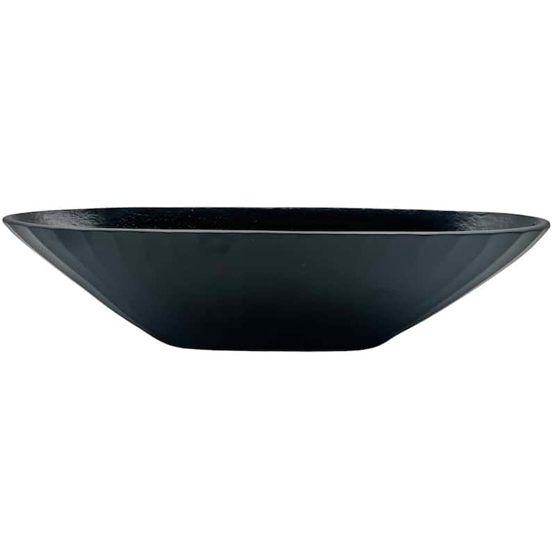 16 Inch Wide Decorative Handmade Aluminum Modern Oval Bowl - 16 x 5 x 4 in