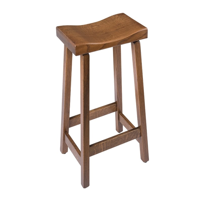 Amish Made Quarter Sawn Oak Urban Bar Stool - Cappuccino - Bar Height