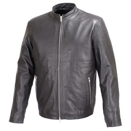 Men's Leather Moto Jacket - 18350886 - Overstock.com Shopping - Big ...