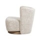 preview thumbnail 4 of 7, Miranda 30" Solid Ash Wood Chenille Upholstered Swivel Accent Chair