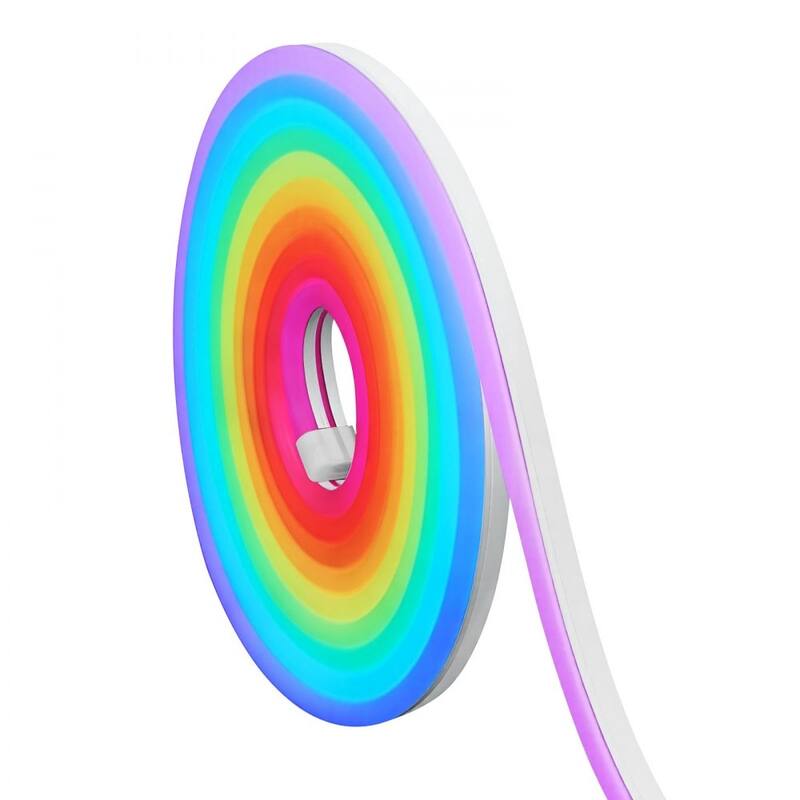 16.4ft RGBIC LED Neon Rope Light with Music Sync Smart Voice and App Control for Home Decor - 16.4'Long