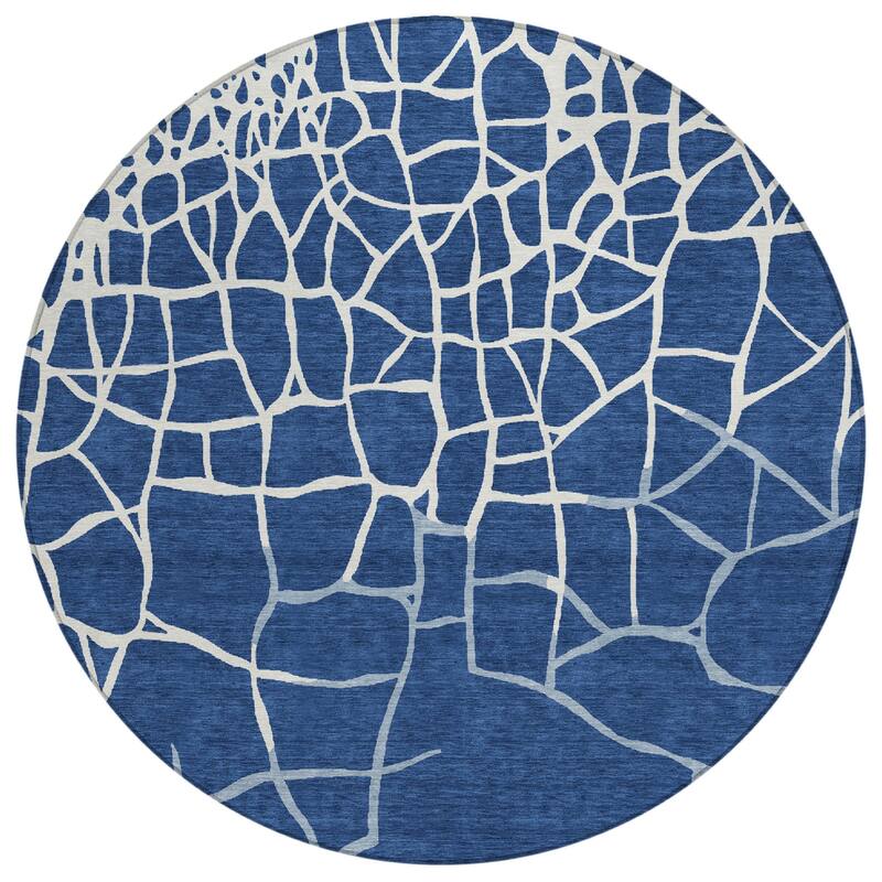 HomeRoots Abstract Transitional Rectangle Outdoor Rug