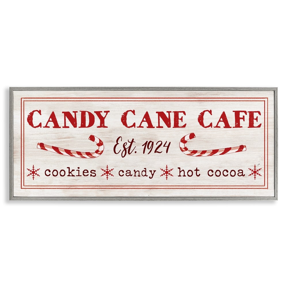 Stupell Vintage Candy Cane Cafe Framed Giclee Art Design By Dogwood Portfolio