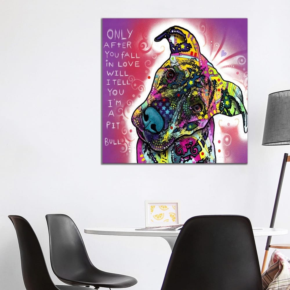 iCanvas "I'm a Pit Bull" by Dean Russo Canvas Print
