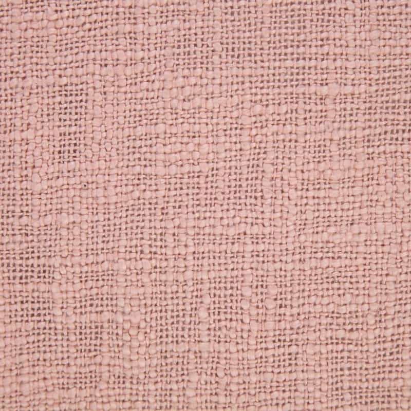 HomeRoots 20" X 20" Light Pink 100% Cotton Zippered Pillow