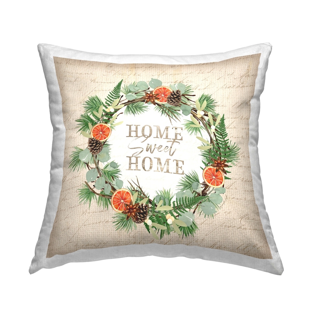 Vintage script shop throw pillows
