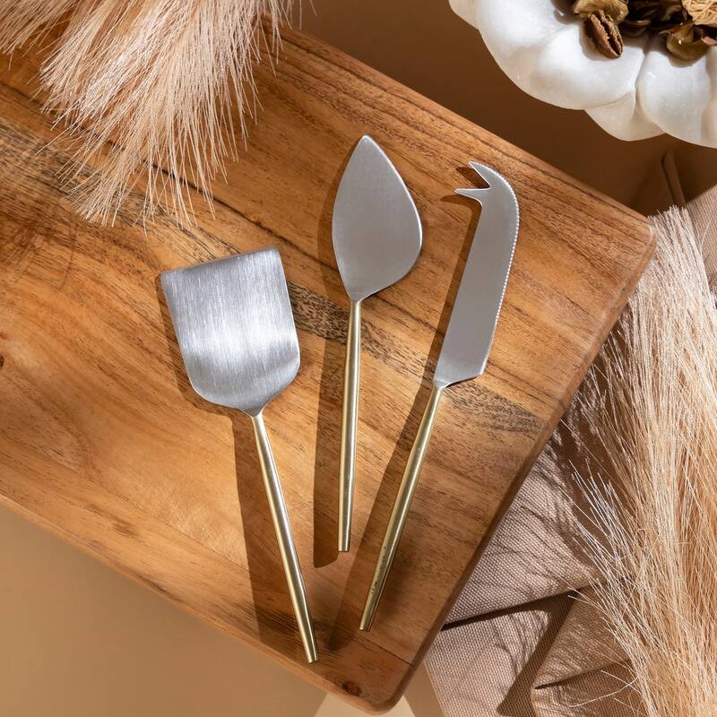 Set of 3 Stainless Steel Cheese Set