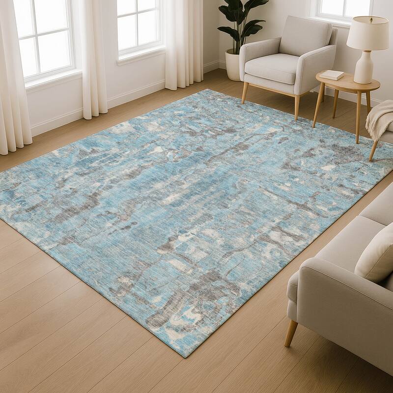 Premium Washable Super Soft Contemproary Rugged Mayfield Rug