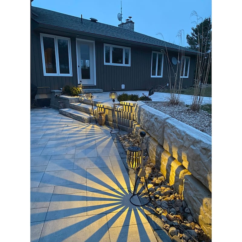 Metal Sculpture with LED Solar light