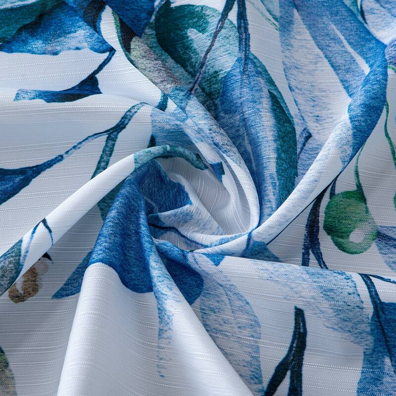 Dainty Home Whisper Floral Printed Fabric 3D Designed Textured Fabric Shower Curtain 70" x 72"