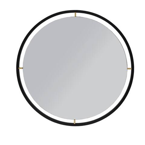 Carbon Loft Floating Round Wall Mirror
