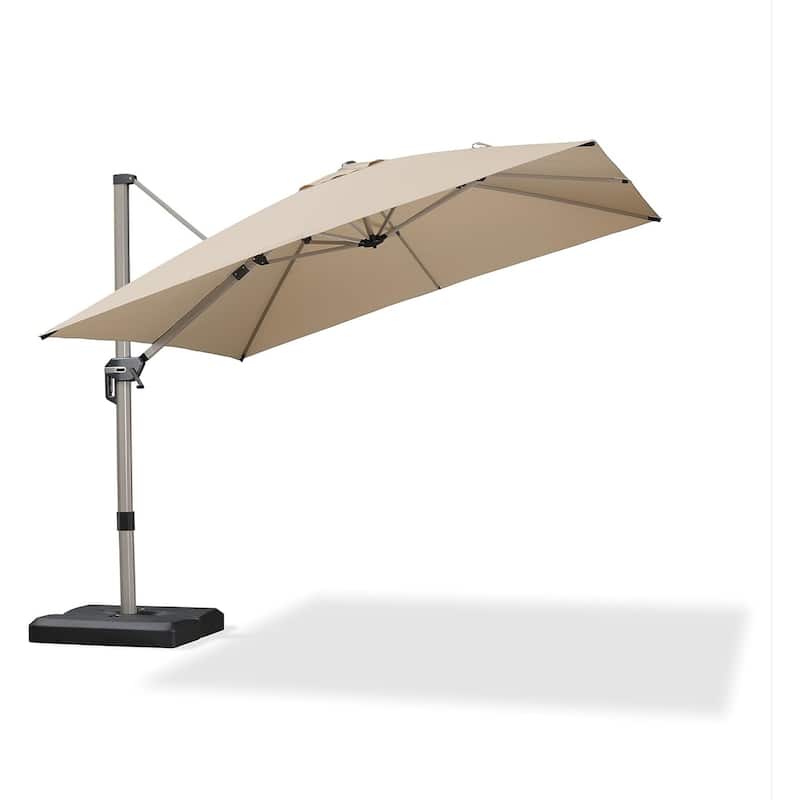 PURPLE LEAF 10 ft Patio Cantilever Umbrella Adjustable Offset Umbrella