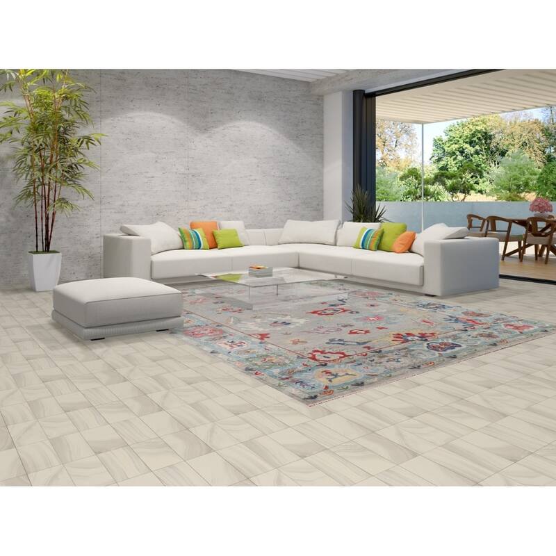 Floral Oushak Oriental Area Rug Handmade Wool Carpet - 8'11" x 11'6"