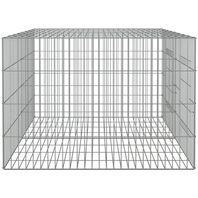 vidaXL 3-Panel Rabbit Cage Animal Hutch Playpen Enclosure Galvanized Iron