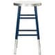 preview thumbnail 5 of 6, SAFAVIEH 24 -inch Kenzie Silver Dipped Navy / Silver Counter Stool - 13.5" x 13.5" x 24"