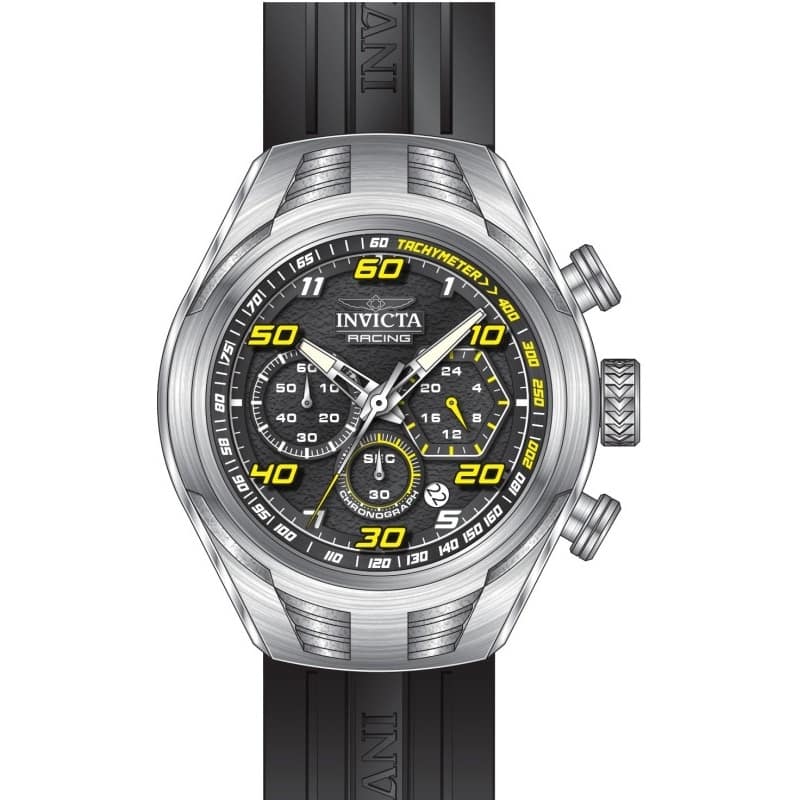 Invicta Men's 47724 Invicta Racing Quartz Chronograph Black Dial Watch