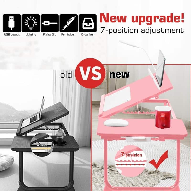 Adjustable Laptop Desk with Light