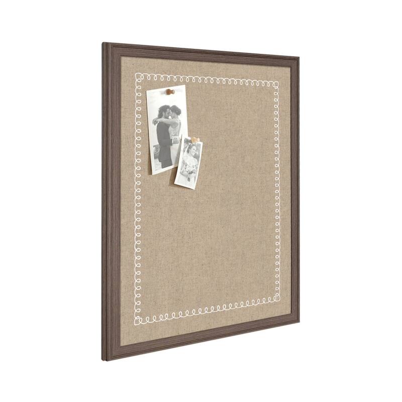 Kate and Laurel Pinboard White Scalloped Edge