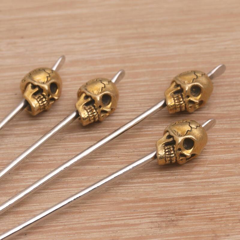 Handmade Smiling Skull cocktail picks (Indonesia)