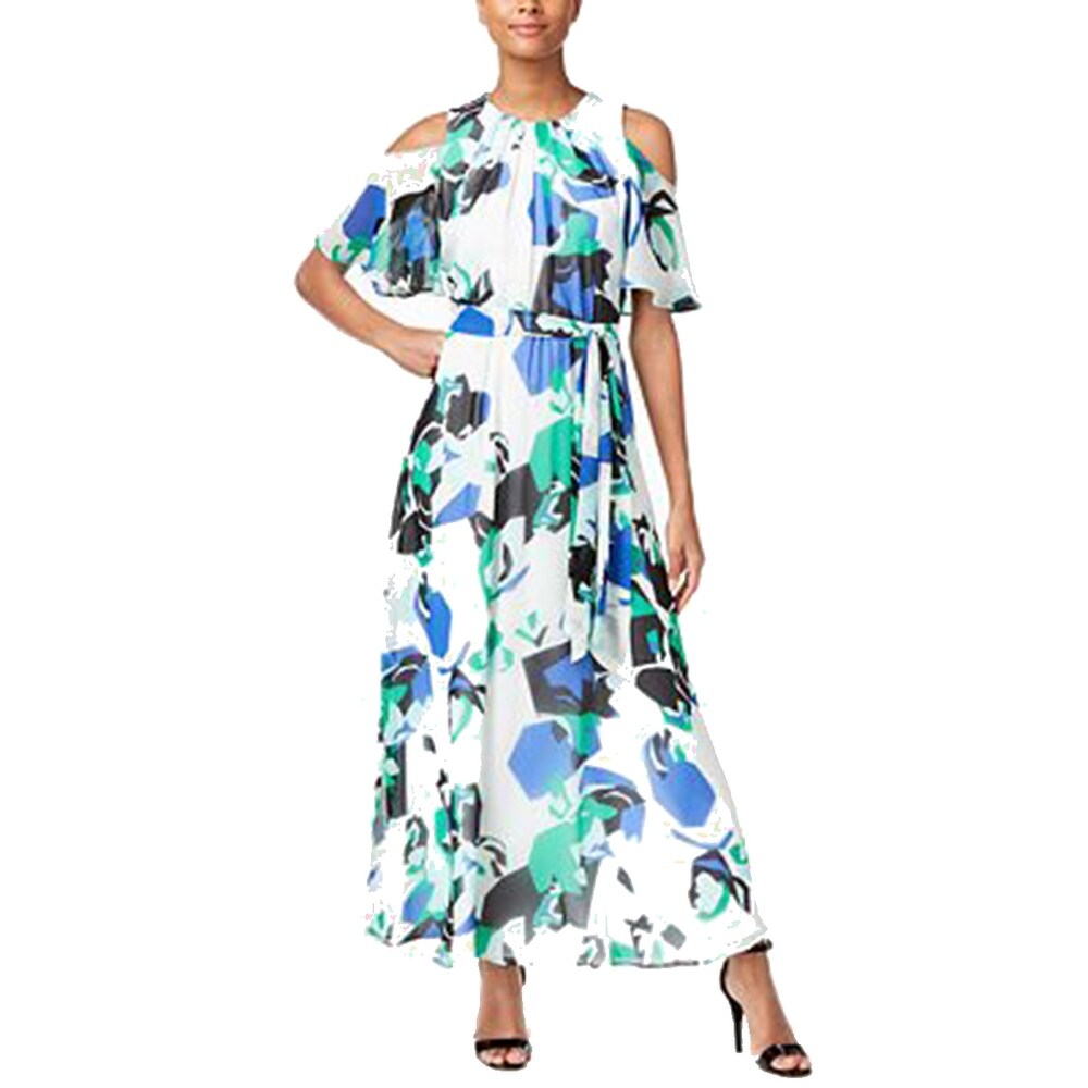 calvin klein cold shoulder maxi dress