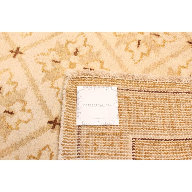 ECARPETGALLERY Hand-knotted Aubusson Ivory Wool Rug - 5'9 x 9'0