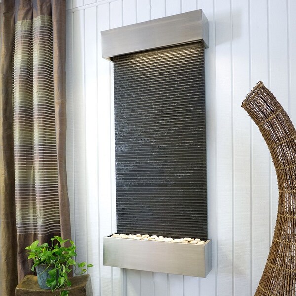 Classic Quarry Nojoqui Falls Wall Fountain Finish Stainless Steel