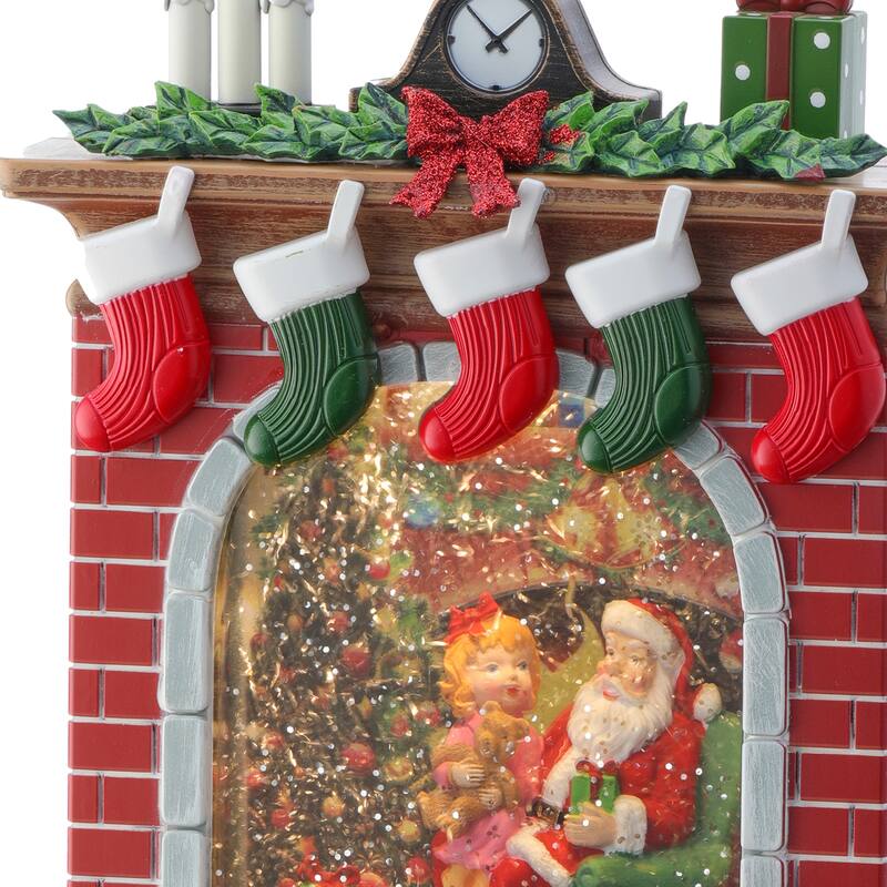 10" LED Fireplace Water globe Usb