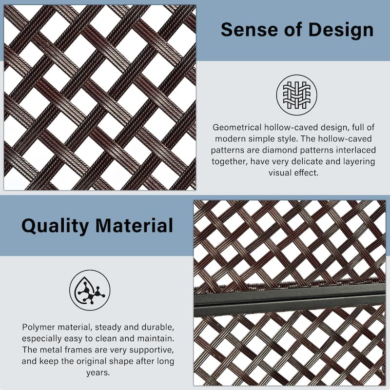 Outdoor Privacy Screen with Stand for Patio Garden Metal Fence