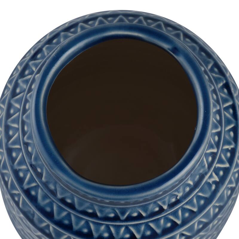 Elk Home Camden Navy Earthenware 5.5 Inch Wide Vase